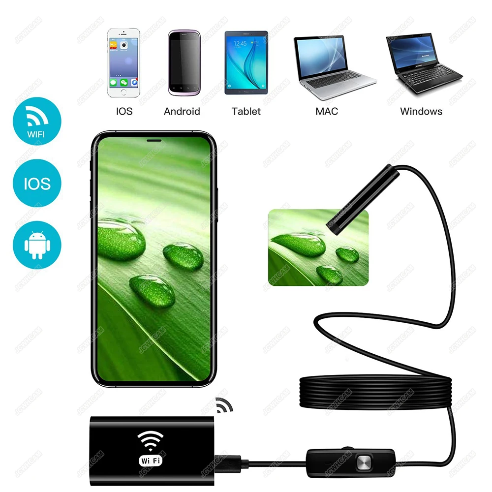 720P Wifi эндоскоп камера 8 мм 1 м 2 3 5 Водонепроницаемый Android iOS смартфон Труба Wi fi мини