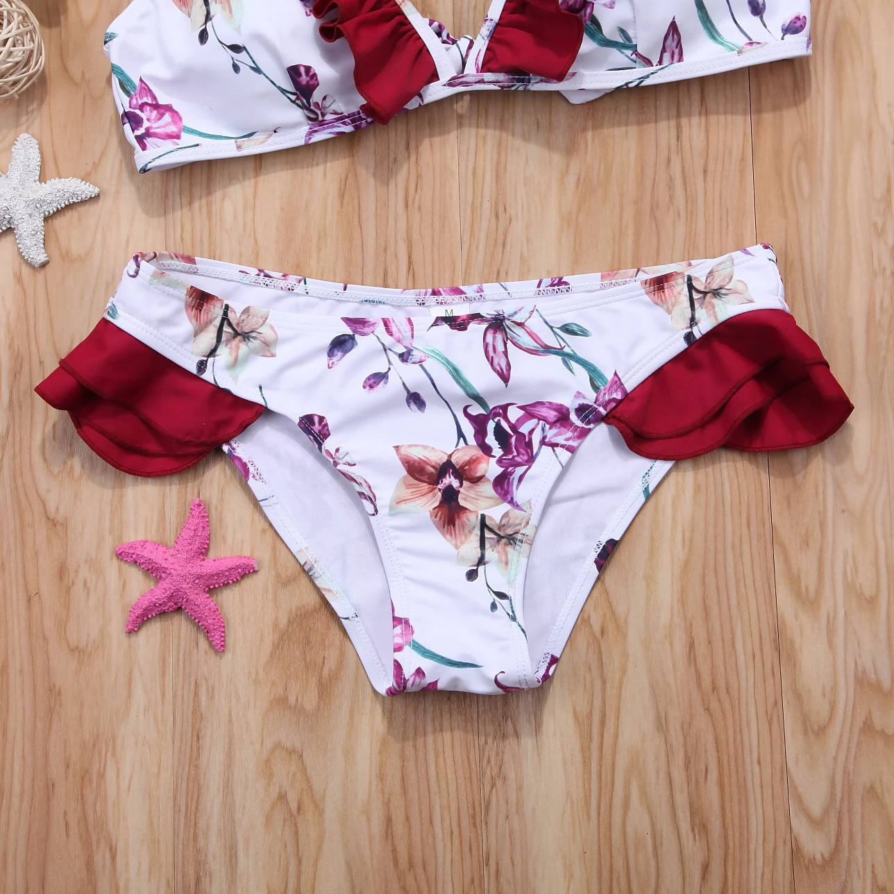 Biquinis feminino 2017 brasileiro Conjunto biquini цветочный Для женщин бикини комплект Бандаж пуш ап
