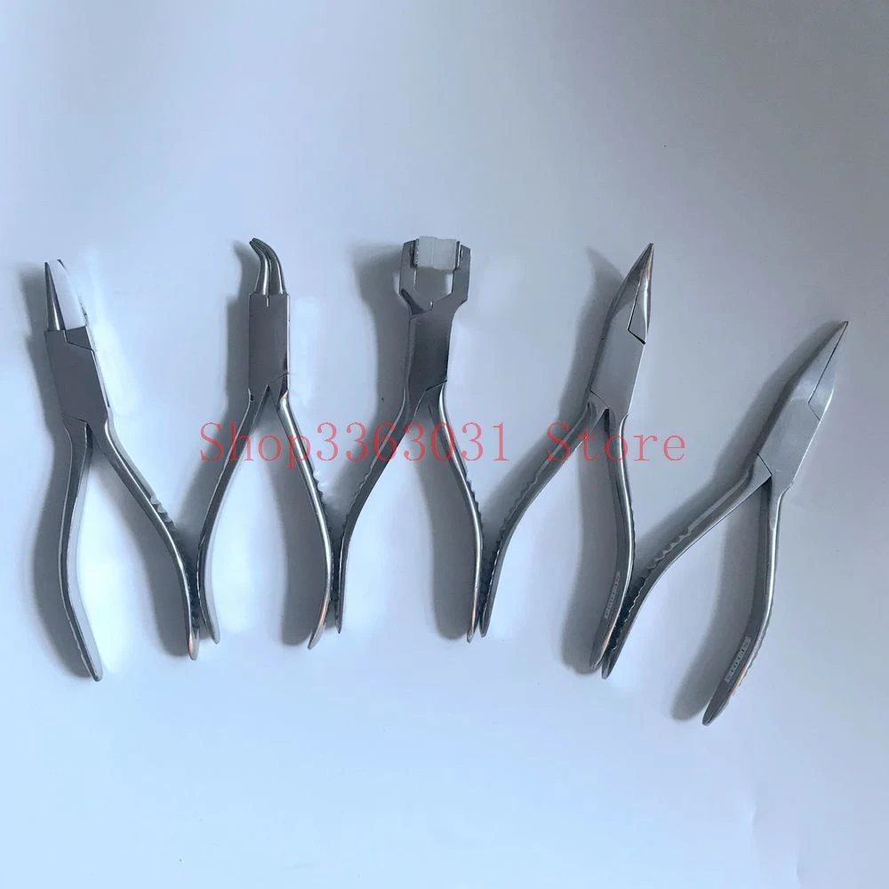 

Round Nose and Nylon Flat Jaw Pliers Jewelry Wire Forming Bending Stainless Steel Pliers