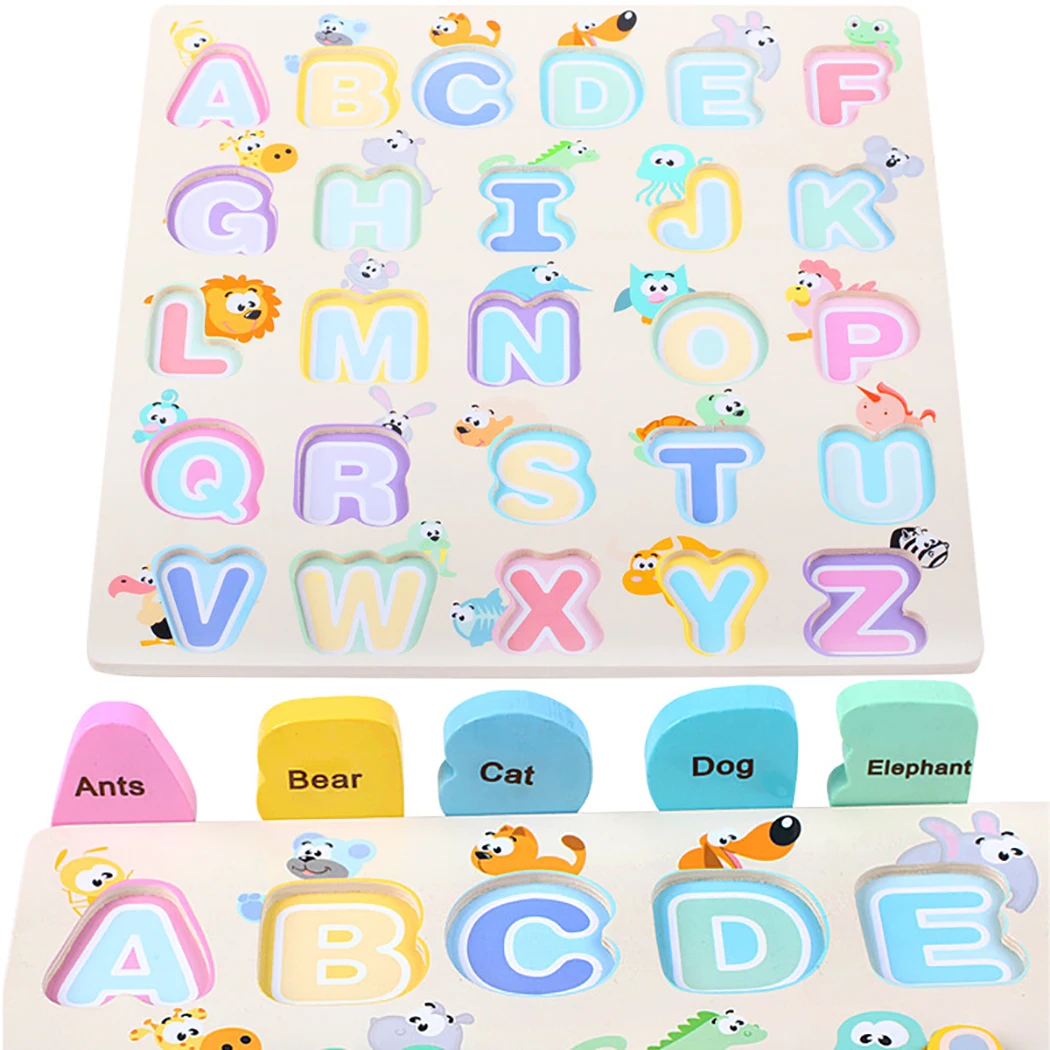 Набор паззлов креативные буквы соответствующие образовательная игрушечная головоломка игрушки для детей развивающая игрушка