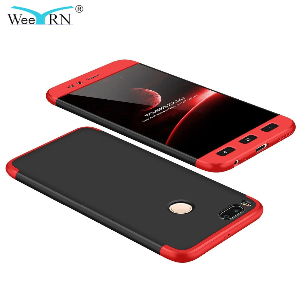 

3 in 1 Design Hard PC Plastic Case For Xiaomi Mi A1 / Mi 5X Shock-Proof Hybrid 360 Full Body Hard Case Xiomi A1 Back Cover Funda
