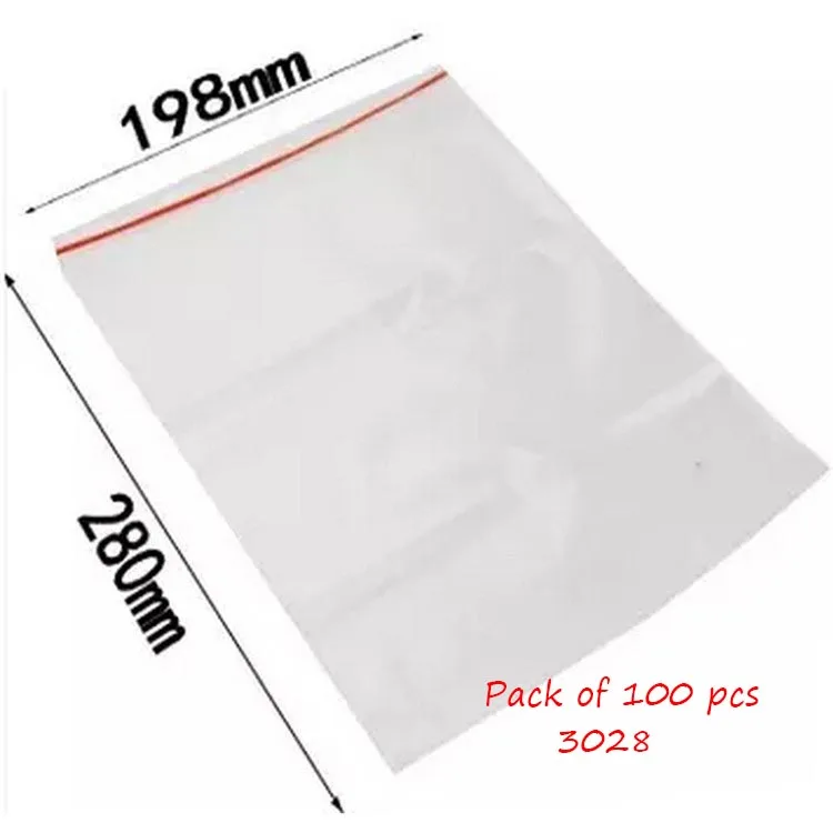 Бренд Deli 3029 толстые пластиковые ziplock Сумки 10#(24*34 см) 100 шт. толщина слоя: 4 мкм - Цвет: 3028