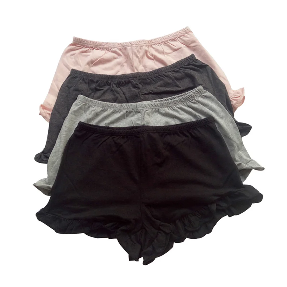 Ruffles High Waist Board Shorts Women Summer Sexy Beach Black Streetwear Booty Mini Workout Lulu Hot Pants Feminino Mujer Femme