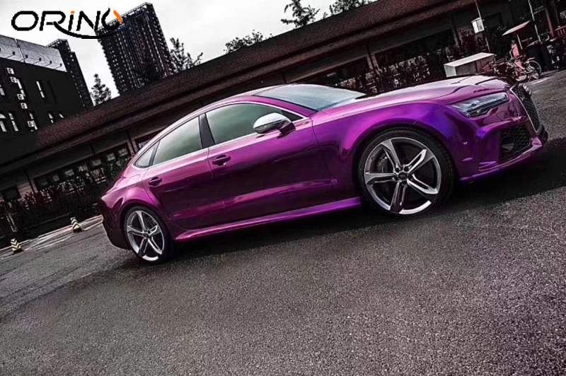 US $281.20 Super Glossy Metal Dark Purple Vinyl Film Gloss Metallic Car Wrap Foil Air Bubble DIY Styling Vehicle Wrapping 152x20 meters