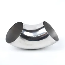 1pc Car Exhaust 2.5 Inch 63mm Stainless Steel Elbow 90° Degree Pipes Tube Bend Mandrel Accessori Auto Bend Elbow Pipe Fitting 76mm 90 degree tight stainless exhaust mandrel bend tube pipe bend high quality 201 stainless steel