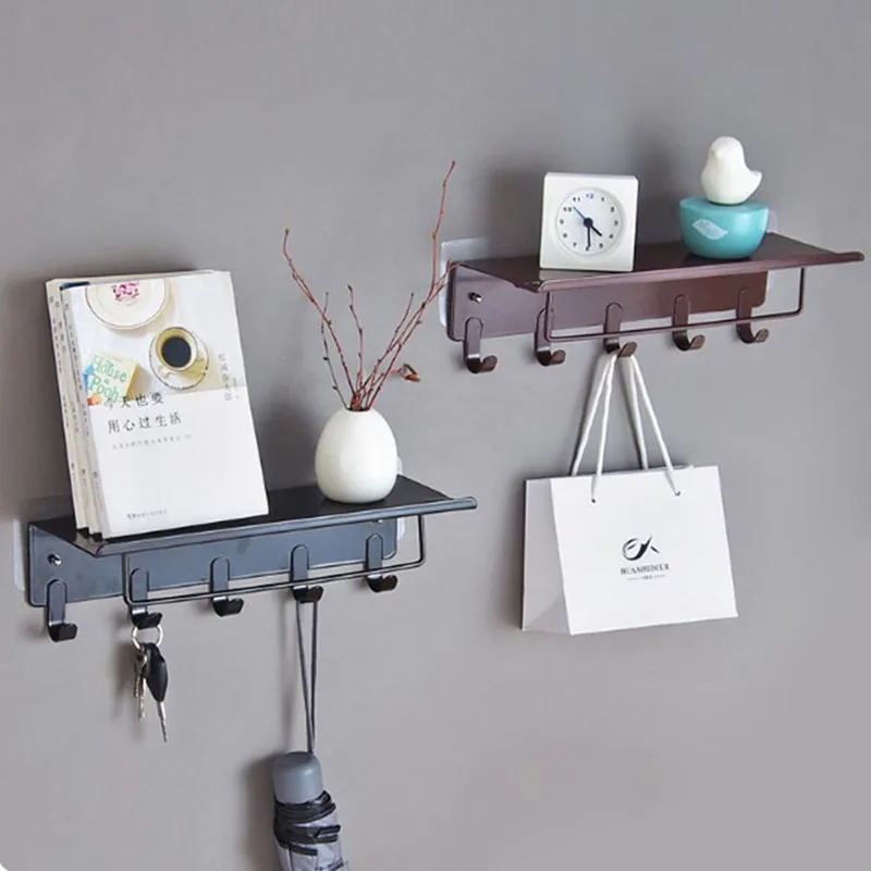 

5-Hook StainSteel Bathroom Haning Organizer Kitchen Organizer Hanger Hooks Over Door Hanging Rack Holder 32*7*12cm