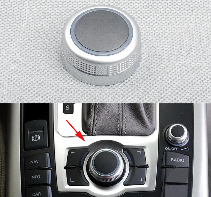 

Chrome Menu MMI Control Adjust Knob Switch Cap Cover Fit AUDI A6 C6 05-11 A8 D3 Q7 RS6 4F0 919 069 4F0919069 4F0-919-069