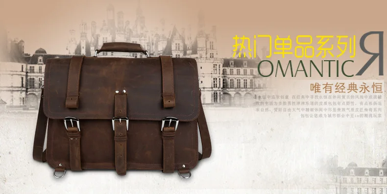 Мужская сумка из натуральной кожи 2017 новая европейская винтажная Мужская брендовая дорожная сумка через плечо мужская сумка-портфель