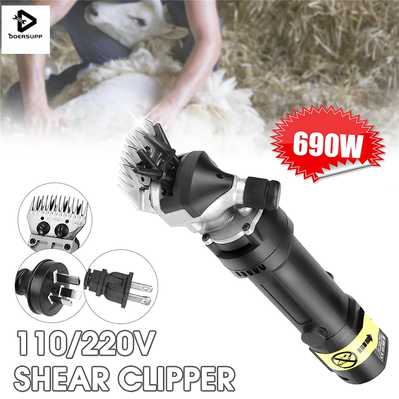 

Doersupp A Set 110V/220V 690W Aluminum AU/US Plug Electric Sheep Shearing Clipper Scissors Shears Cutter Goat Clipper Machines