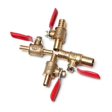 OD 6 8 10 12 мм трубные фитинги резьбовой соединитель Латунь Вода/воздух газ топливная линия запорный шаровой клапан для шланга управления устройством