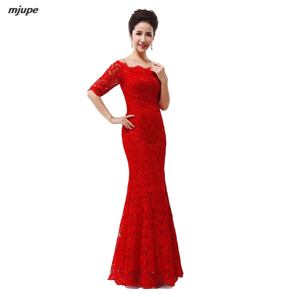 red floor length gowns