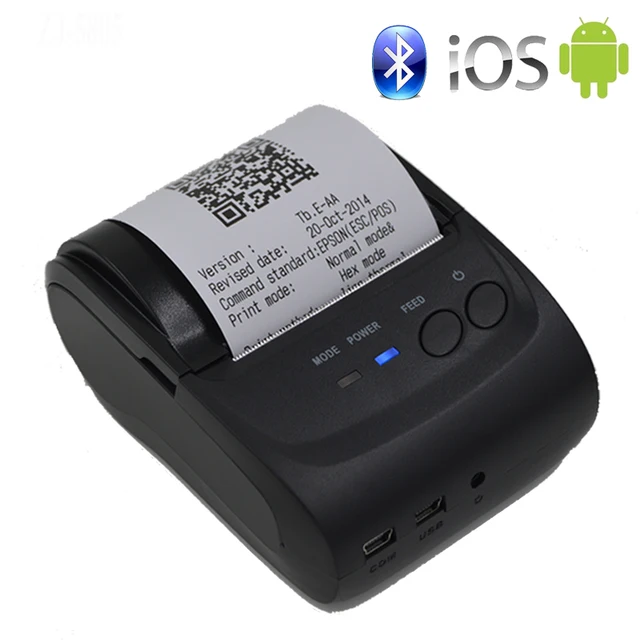 58mm portable mobile printer wireless bluetooth printer mini thermal