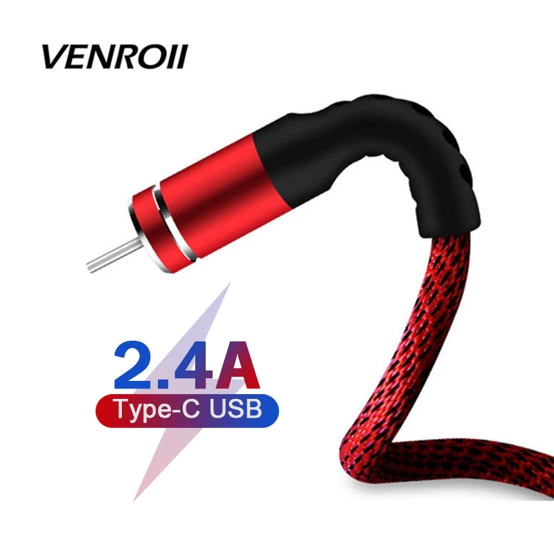 

Type C Cable for Xiaomi Mi 10 9 1m Fast Charging Nylon Cord for Huawei P20 P30 Lite USB-C Data Wire for Samsung Galaxy S10 S9 S8