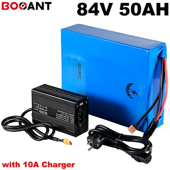 

+96.6V 10A Charger 84v 50ah electric bicycle battery high power 7000w 84v lithium battery for Samsung Panasonic LG 18650 cell