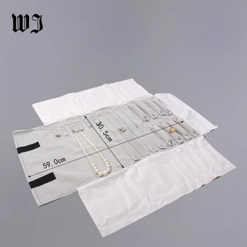

Portable Jewelry Storage pouch Jewelry Roll Bag Travel Foldable Velvet Jewelry Organizer for Necklace Rings Earrings Bracelet