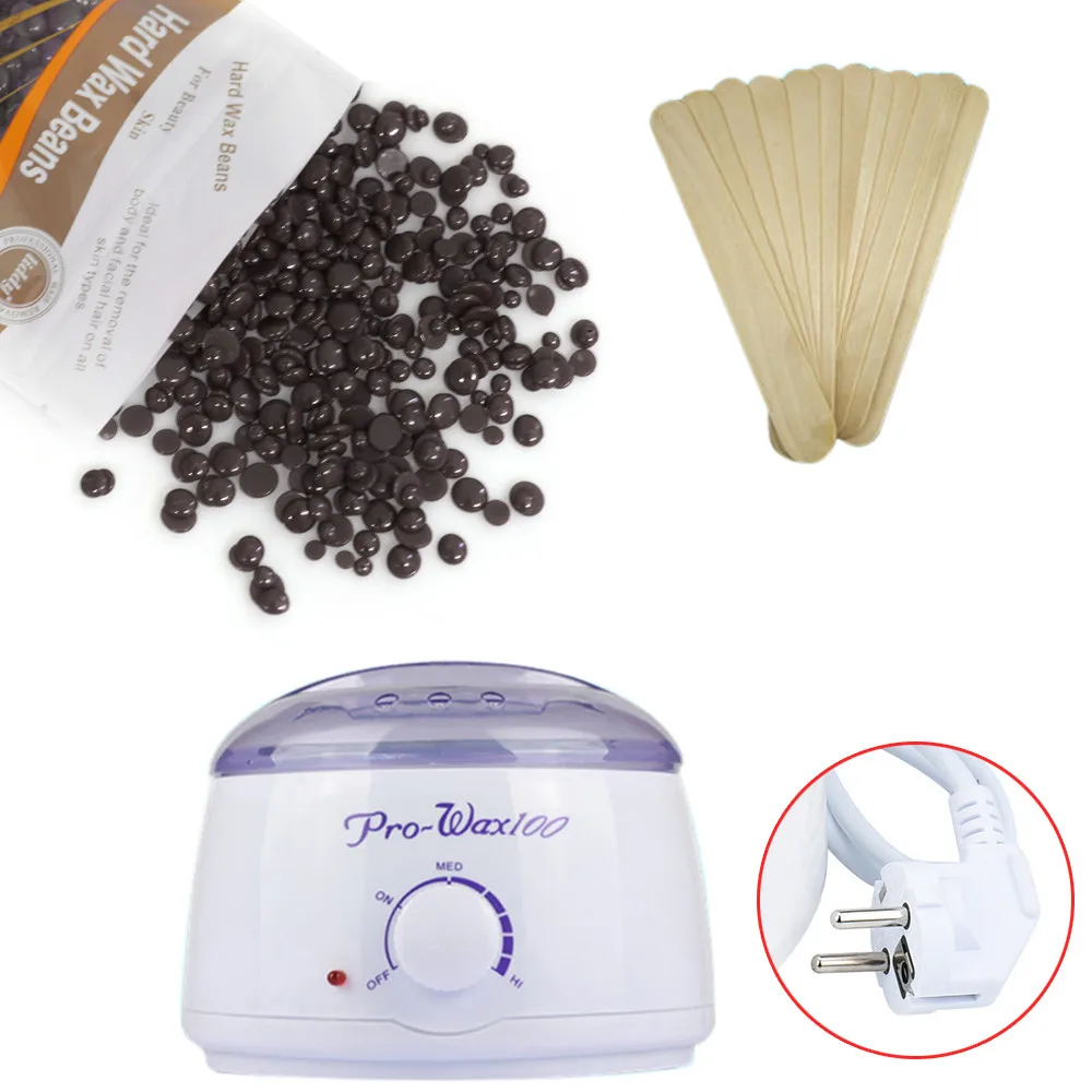 Цена Воск комплект для депиляции горячий воск удаление волос машина и жесткий воск бобы Жемчужный воск безболезненный Depilacion лица БПК 17oct9