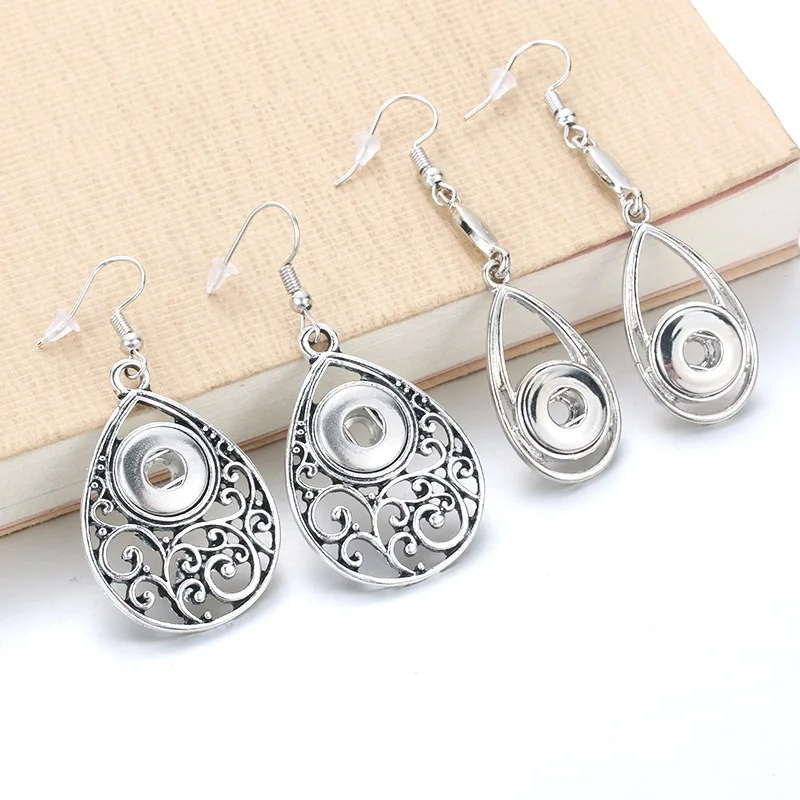 

Earrings fashion jewelry 12mm metal Fun life tree Snap Button earrings Button earrings Women jewelry