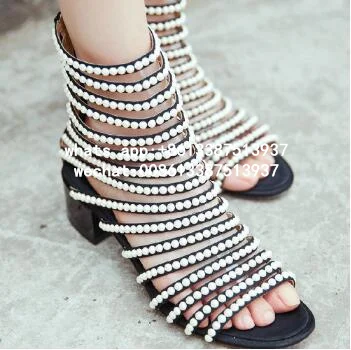 Drop Shipping 2017 Summer New Women Pears Open Toe Rough Heels Low Heels Zip Back Casual High Top Sandals Shoes Lady Drop Shipping 2017 Summer New Women Pears Open Toe Rough Heels Low Heels Zip Back Casual High Top Sandals Shoes Lady