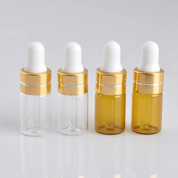 

10 Pieces/Lot 3ML Mini Portable Glass Refillable Perfume Bottle & Empty Cosmetic Container With Rubber Head And Dropper