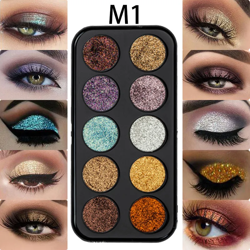 Glitter Eyeshadow Palette 10 Colors Eye Shadow Powder Make Up