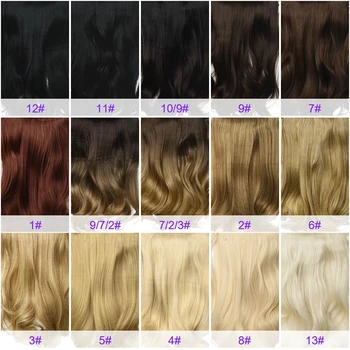 DinDong 18 inch Synthetic Flip in Hair Wavy Clip in Hair Extensions Natural Hair Pieces Real Hair Extensions with Fish Line 2