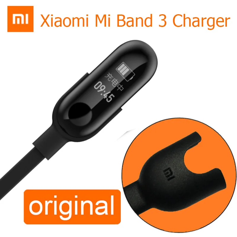 Оригинальный Xiaomi Mi Band 3 зарядное устройство Шнур замена USB зарядный кабель