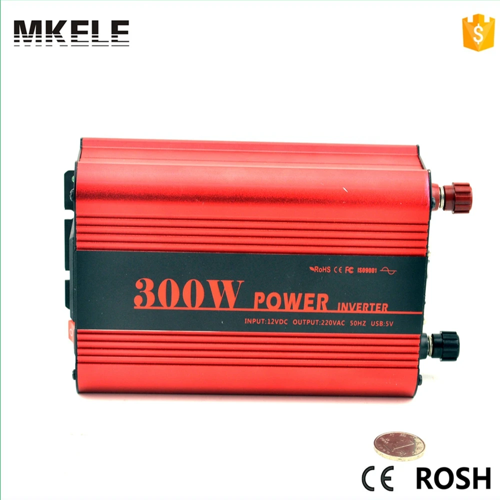 

MKP300-121R cheap power inverter 300w power inverter 12v dc to 110vac single output pure sine wave form with CE ROHS certificate