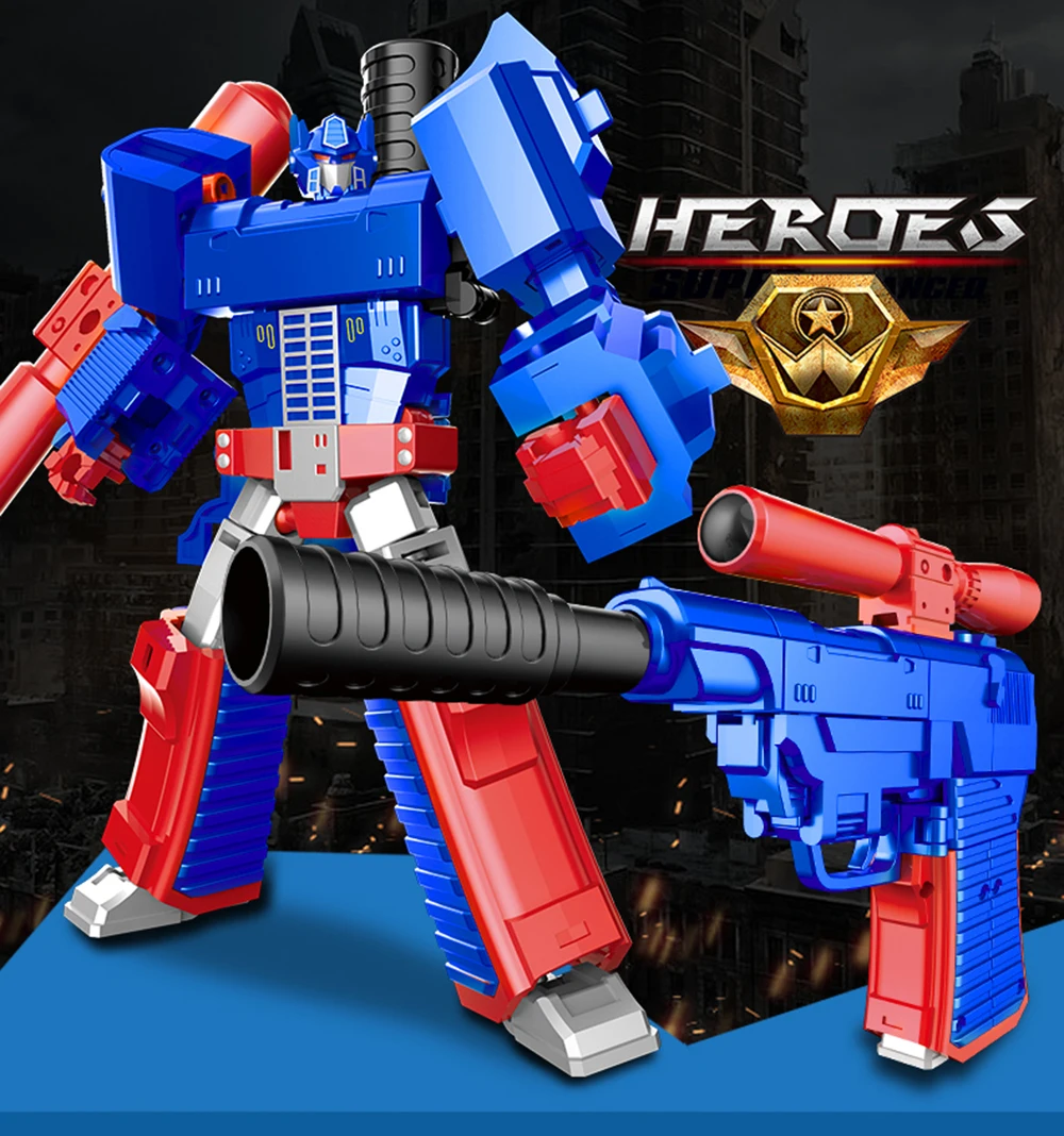 Snaen Transformation G1 KO Assembly Gun Robot Military Model Metal Alloy Action