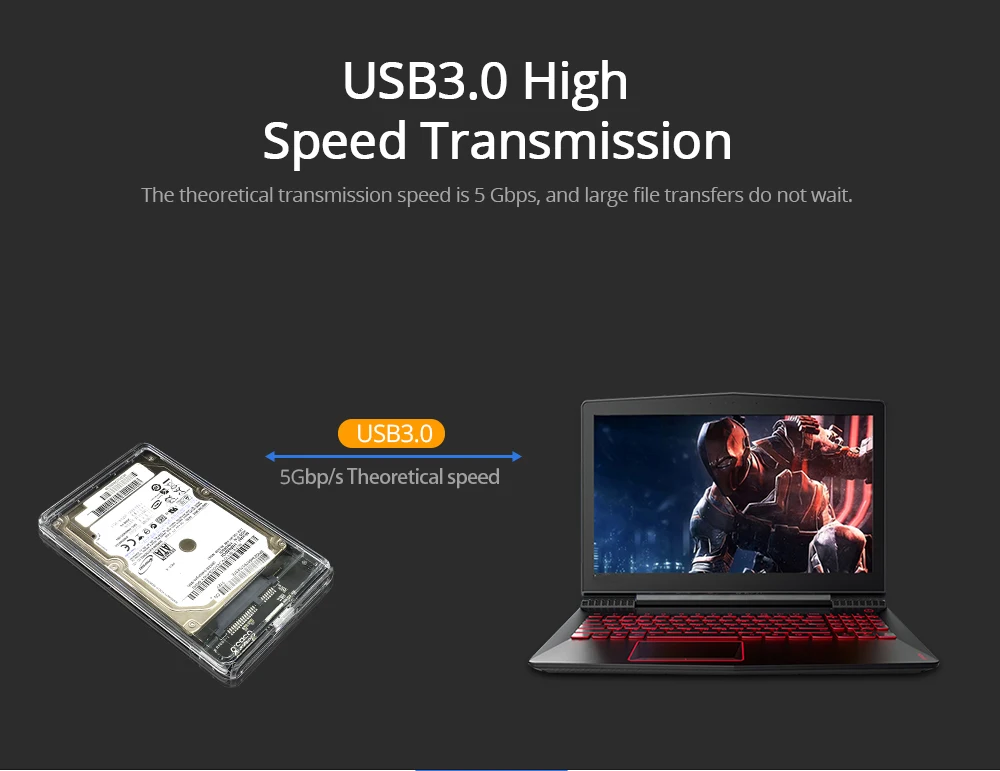 TISHRIC новейший Прозрачный USB 3,0 SSD чехол адаптер DVD HDD Sata к USB Caddy Optibay 9,5 мм 2,5 дюймов коробка жесткий диск корпус