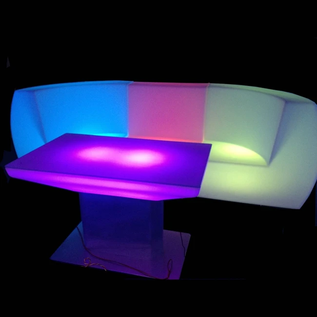 Rechargeable light up bar coffee table RGBW Color changing illuminated cocktail table SK-LF22 (L88*W54*H46cm)  2pcs/Lot