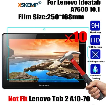 

XSKEMP 10Pcs/Lot Scratch Proof Tempered Glass For Lenovo Ideatab A7600 10.1" Steel Film Tablet Screen Protector Toughened Guard