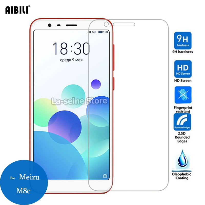 Для Meizu M8c закаленное Стекло Защитная пленка для экрана 9h 2.5D 0 26 мм защитной
