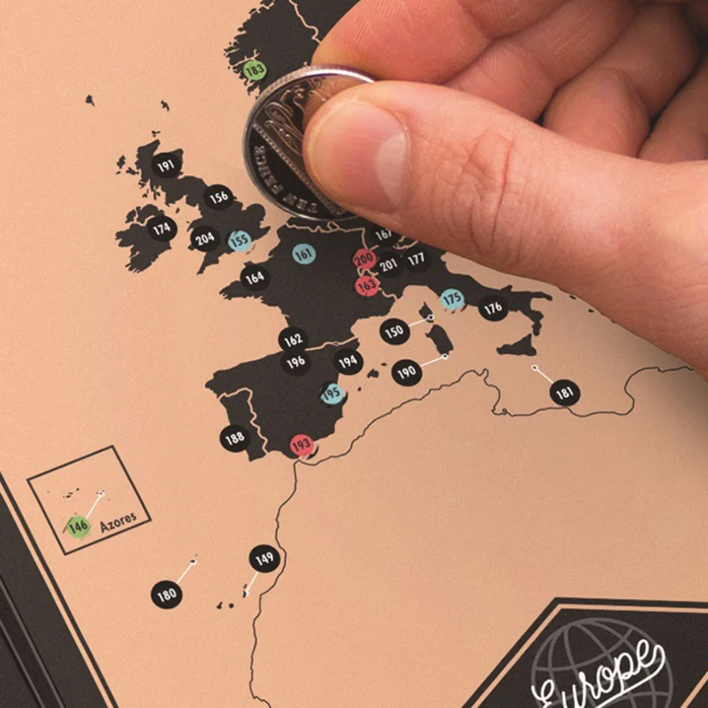 

Special Travellers Adventurous Bucket List Scratchable World Map Travel Book with Map Lists Over 300 Experiences Outdoor tools
