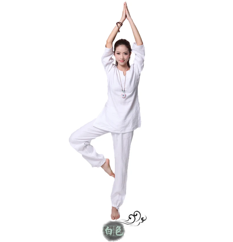 New Lady Loose Cotton Women Yoga Clothes Autumn Yoga Dance Clothing Suit  Female Meditation White Purple Rose M-XXL - AliExpress