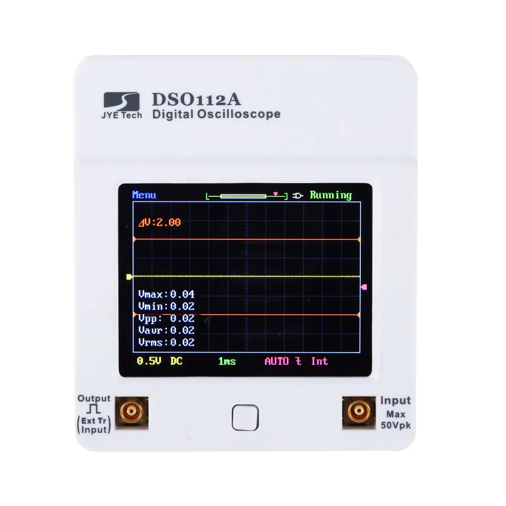 

DSO 112A TFT Mini Digital Oscilloscope Touch Screen Portable USB Oscilloscope Interface 2MHz 5Msps