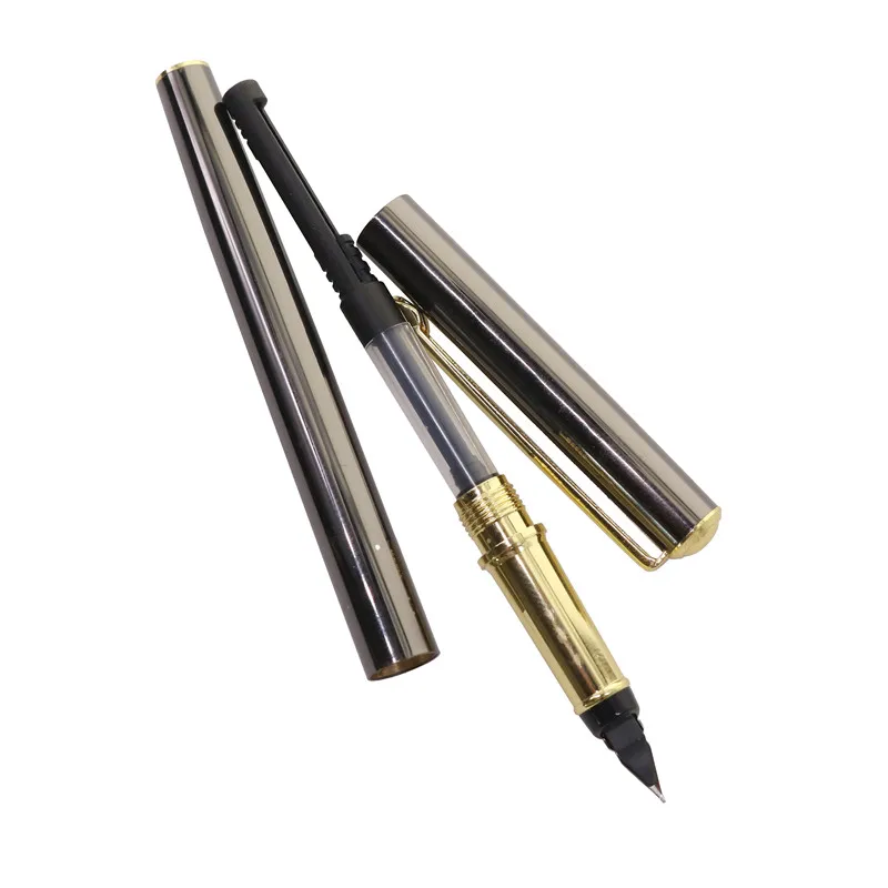 Pure Metal 0.38mm Extra Fine Fountain Pen Fine Gift PenSstudent School Office Writing Pen Business Signature Pen