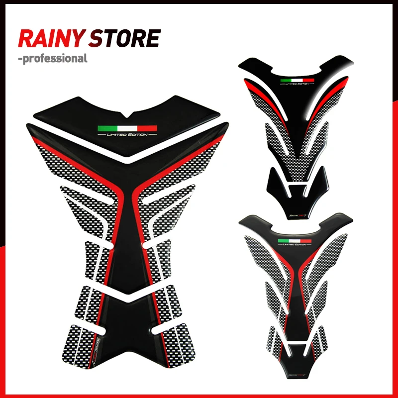 

3D Motorcycle Tank Pad Protector Decal Stickers Case for Honda Suzuki Kawasaki Ducati Aprilia RV4 Italy Flag Tank