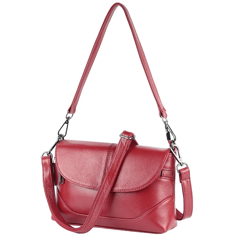 

lady handbags genuine leather fashion solid color women small casual travel shoulder bag woman business flap messenger bags