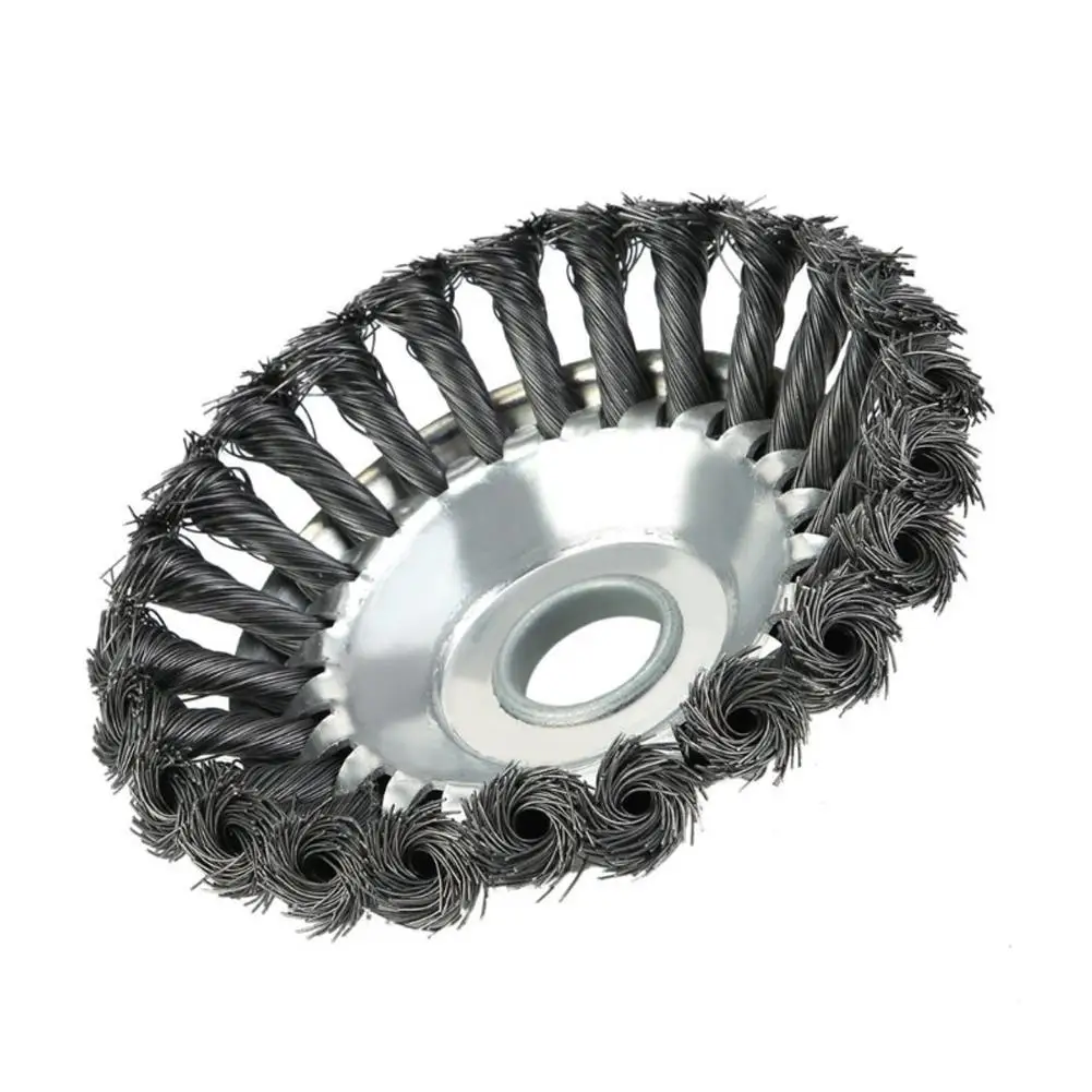 6 Inch Steel Wire Wheel Brush Grass Trimmer Head Weed Cleaning Tools For Garden Care 6 Inch Steel Wire Wheel Brush Grass Trimmer Head Weed Cleaning Tools For Garden Care