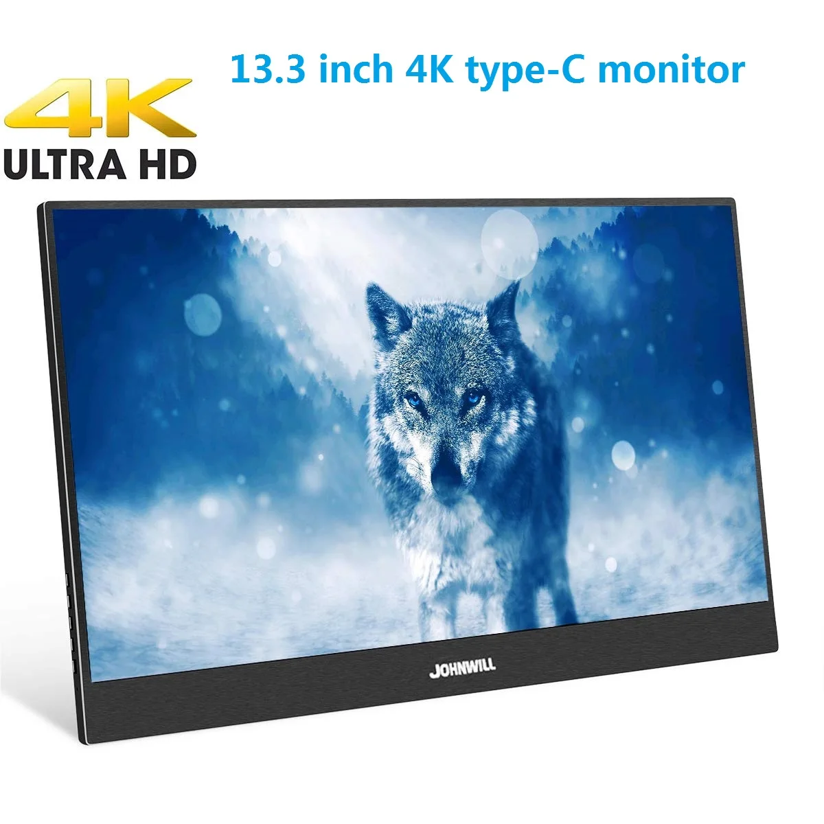 13,3 15,6 дюймовый 4K портативный монитор 2HDMI DP USB-C 3840x2160 ips lcd 60FPS Видео игровой монитор для Raspberry Pi PS3/PS4/Xbox 360 - Цвет: 13.3 4K Black