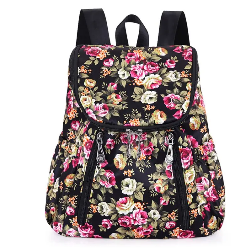 

Women Backpack Waterproof Nylon Anti-theft Rucksack Lightweight Cute Printed Schoolbag