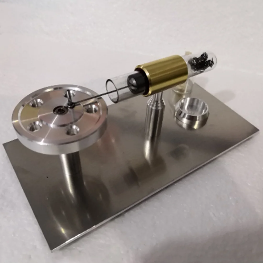 UTOYSLAND 1 Pcs Mini Horizontal Type Stirling External Combustion Engine Model With High Quality Test Kit