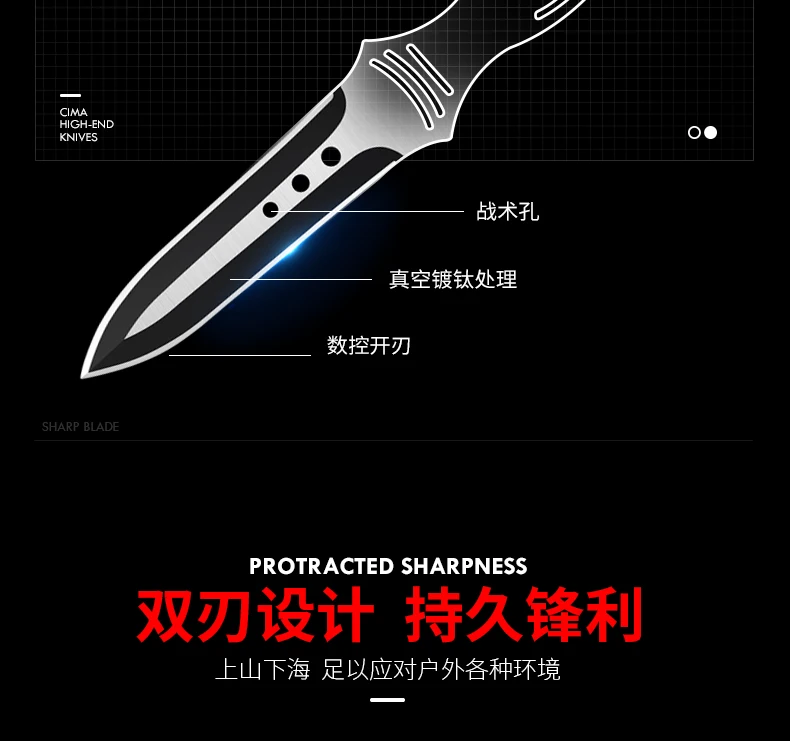 Тактический нож CIMA A595 с фиксированным лезвием, нож для дайвинга, нож для выживания