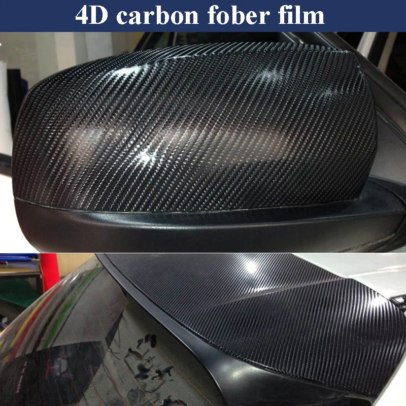 

30*100CM Car Stickers 4D Carbon Fiber Farbon Fiber Film Inner Decor Anti-Scratch Car Cover Car Accessories For Volkswagen Audi