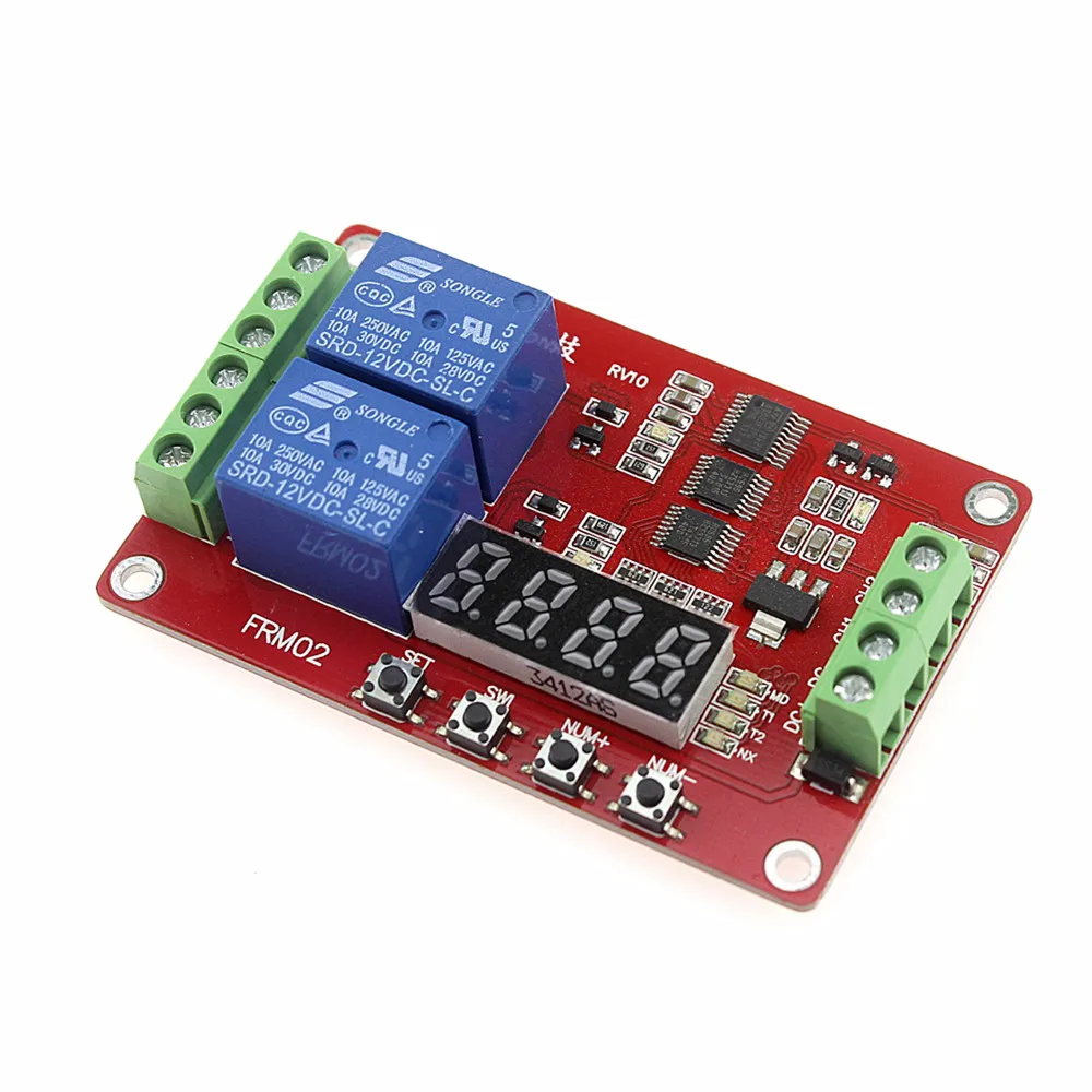 Smart-Electronics-FRM02-relay-module-delay-auto-lock-cycle-timing-relay-module-18-kinds-of-functions