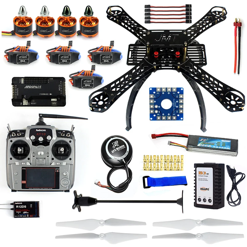 Full Set DIY RC Drone Quadrocopter X4M380L Frame Kit APM2.8 GPS AT10 TX