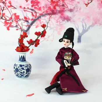 

35cm Handmade Chinese Dolls Tang Dynasty Princess Doll Orient Ancient Costume BJD Dolls For Girl Christmas Gifts
