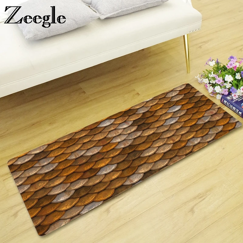

Zeegle Long Coffee Table Area Rug Home Decor Floor Mat Anti-slip Living Room Carpet Bedroom Bedside Rugs Washable Kitchen Mats