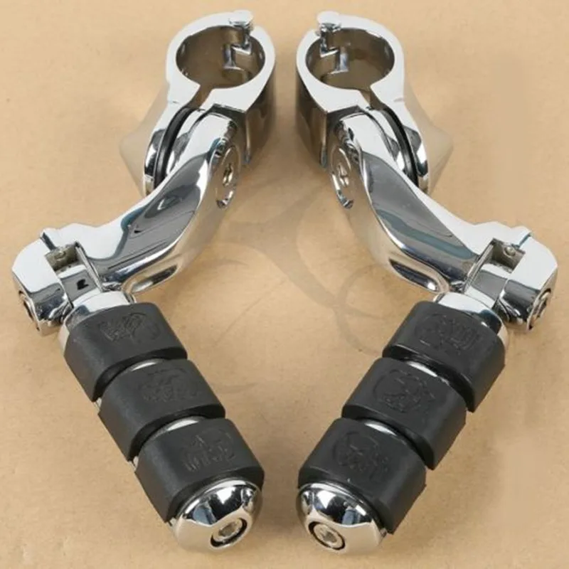 

Motorcycle 1-1/4" 32mm Short Angled Engine Guard Highway Foot Pegs For Yamaha Suzuki Harley Universal