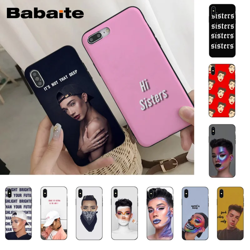 

Babaite James Charles Custom Photo Soft Phone Case for iPhone 8 7 6 6S Plus X XS MAX 5 5S SE XR Fundas Capa11 11pro 11promax
